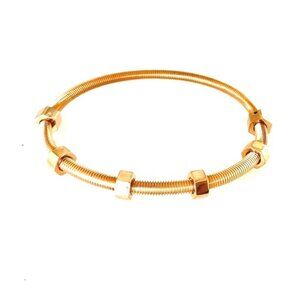 Gold Nuts and Bolts Bracelet